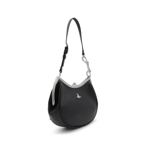 BLACK LEATHER SHOULDER BAG