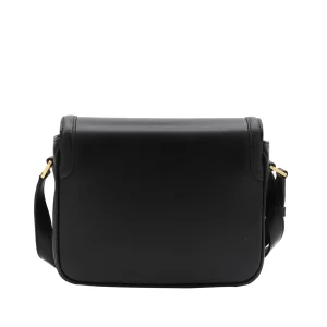 BLACK LEATHER SHOULDER BAG