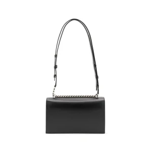 BLACK LEATHER SHOULDER BAG