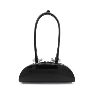 BLACK LEATHER SHOULDER BAG