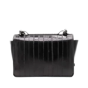 BLACK LEATHER SHOULDER BAG