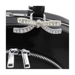 BLACK LEATHER SHOULDER BAG
