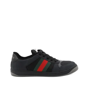 BLACK LEATHER SNEAKERS