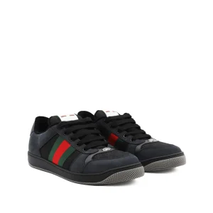 BLACK LEATHER SNEAKERS