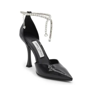 BLACK LEATHER STEVIE PUMPS