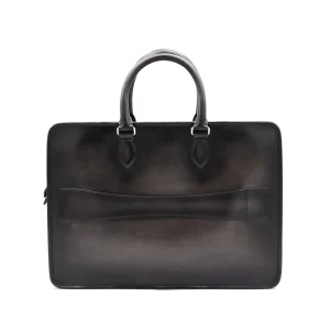 BLACK LEATHER TOP HANDLE
