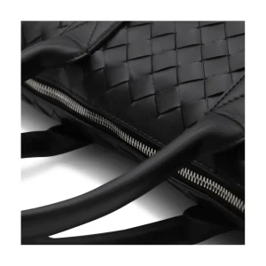 BLACK NORTH SOUTH LEATHER CROSSBODY BAG