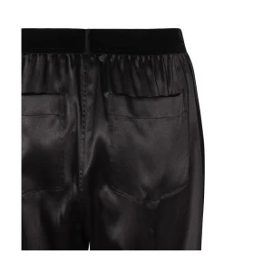 BLACK SILK PANTS