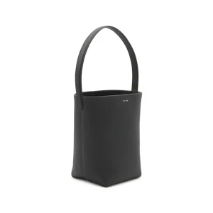 BLACK SMALL N/S PARK LEATHER TOTE BAG