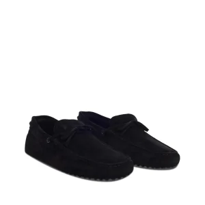 BLACK SUEDE GOMMNINO LOAFERS