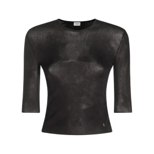 BLACK VISCOSE KNITWEAR