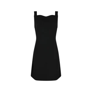 BLACK VISCOSE MINI DRESS