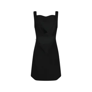 BLACK VISCOSE MINI DRESS