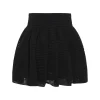 BLACK VISCOSE MINI SKIRT