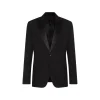 BLACK WOOL BLEND BLAZER
