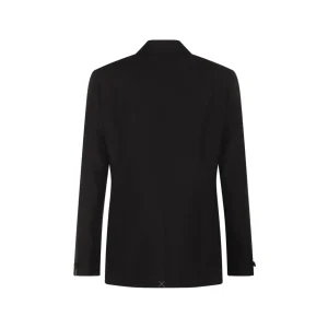 BLACK WOOL BLEND BLAZER