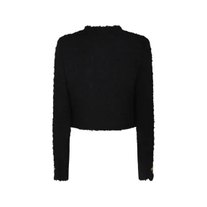 BLACK WOOL CASUAL JACKET