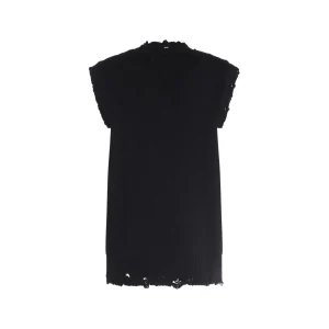 BLACK WOOL KNITWEAR