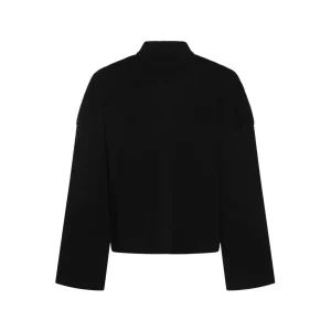 BLACK WOOL KNITWEAR