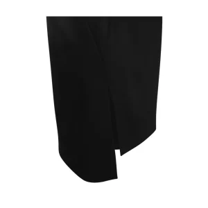 BLACK WOOL MIDI SKIRT