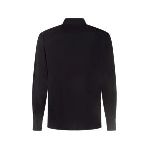 BLACK WOOL SHIRT