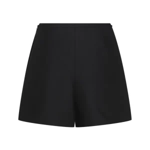 BLACK WOOL SHORTS