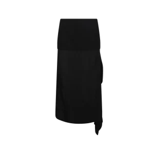 BLACK WOOL SKIRT