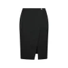 BLACK WOOL SKIRT