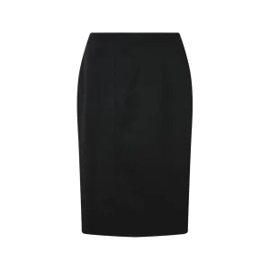 BLACK WOOL SKIRT