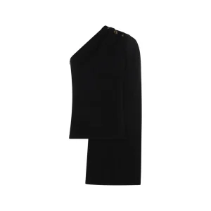 BLACK WOOL TOP