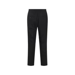 BLACK WOOL TROUSERS