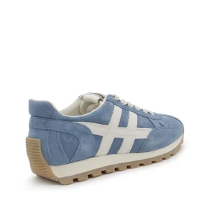 BLUE AND WHITE SUEDE SNEAKERS