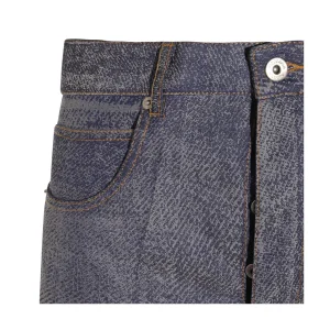 BLUE AND WHITE WOOL JEANS