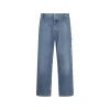 BLUE COTTON DENIM PANTS