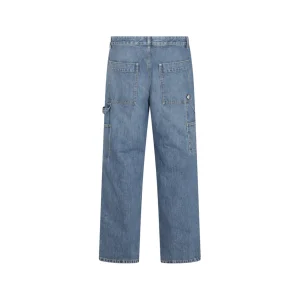 BLUE COTTON DENIM PANTS
