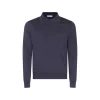 BLUE COTTON POLO KNITWEAR