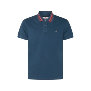 BLUE COTTON POLO SHIRT