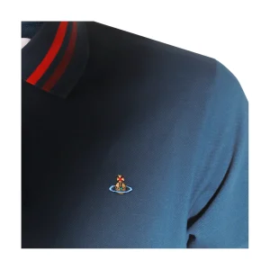 BLUE COTTON POLO SHIRT