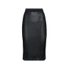 BLUE VISCOSE MIDI SKIRT