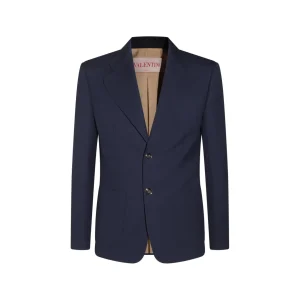 BLUE WOOL BLAZER