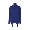 BLUE WOOL KNITWEAR