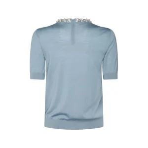 BLUE WOOL KNITWEAR