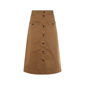BROWN COTTON SKIRT