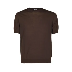 BROWN COTTON T-SHIRT