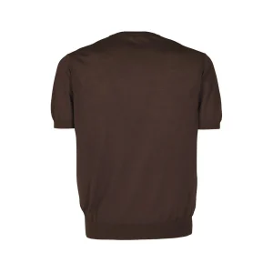 BROWN COTTON T-SHIRT