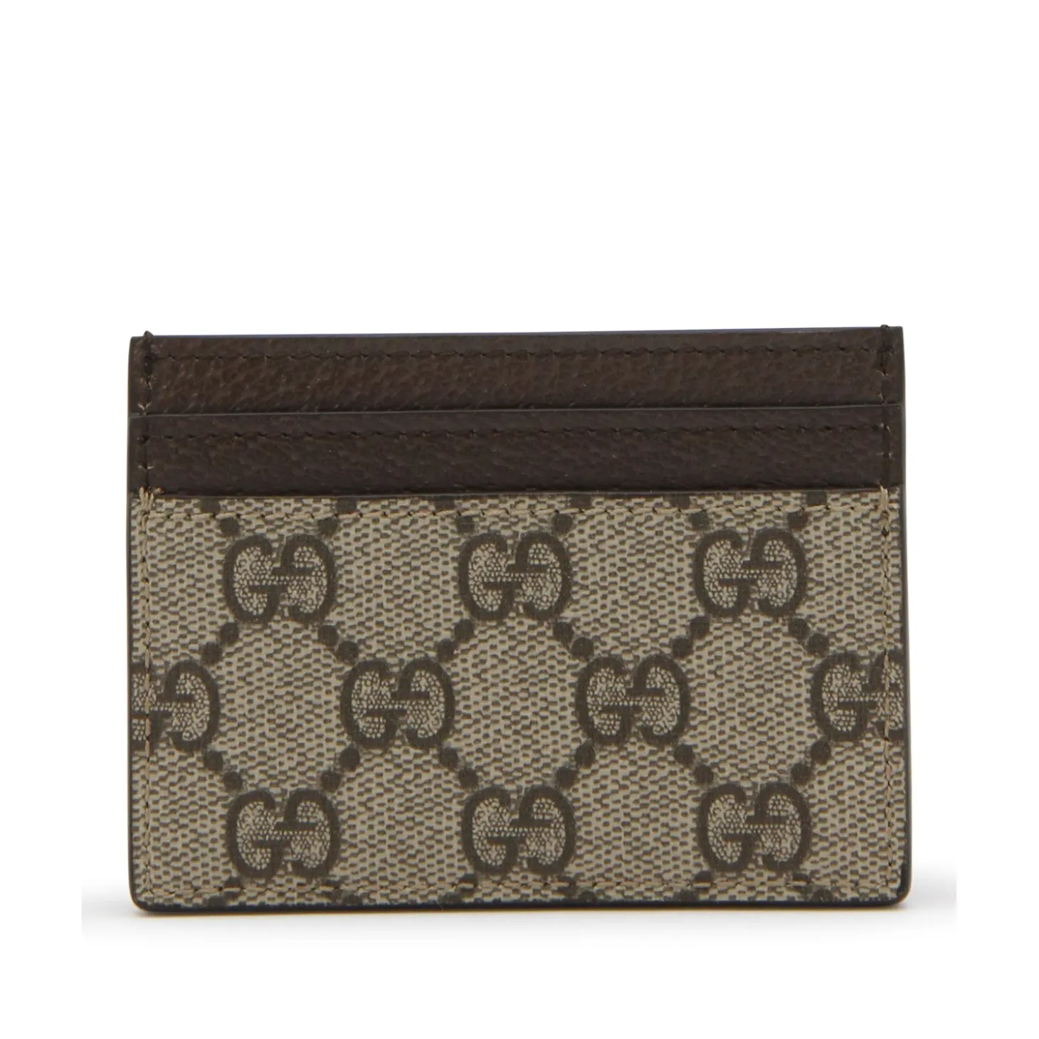 brown_leather_and_canvas__1.webp BROWN LEATHER AND CANVAS OPHIDIA GG SUPREME CARD HOLDER