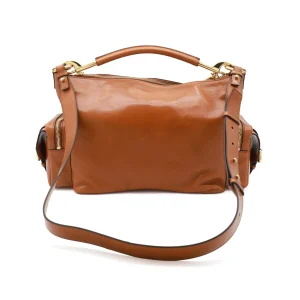BROWN LEATHER CAMERA BAG