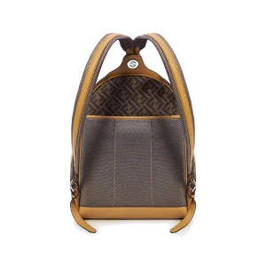 BROWN LEATHER CHIODO DIAGONAL BACKPACK
