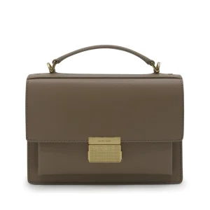 BROWN LEATHER CROSSBODY BAG