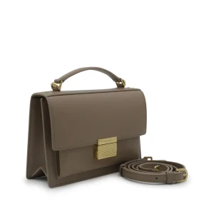 BROWN LEATHER CROSSBODY BAG